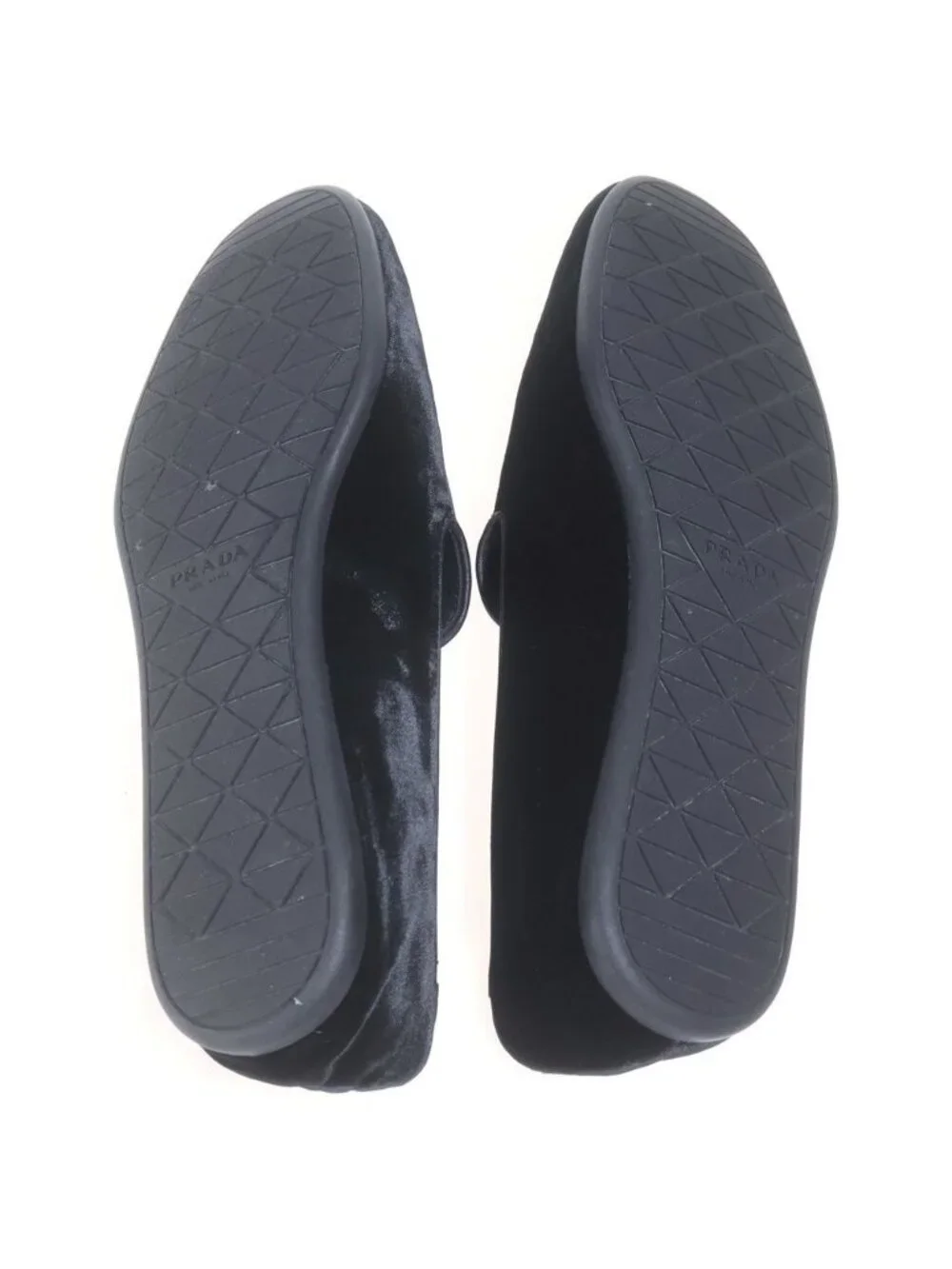 Prada Triangle Logo Suede Loafers Slip on 8